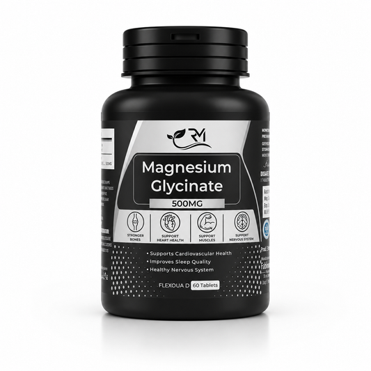Magnesium Glycinate Supplement Bottle