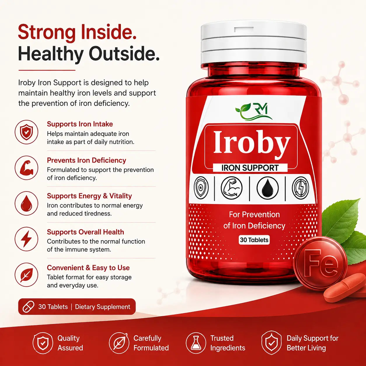 30 Iroby Iron Support tablets