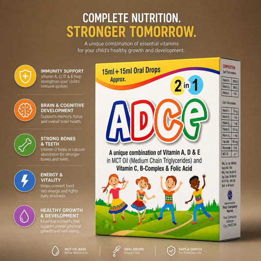 ADCE vitamin A D E and C drops for children