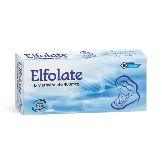 Elfolate L-Methylfolate 400mcg Tablets Box