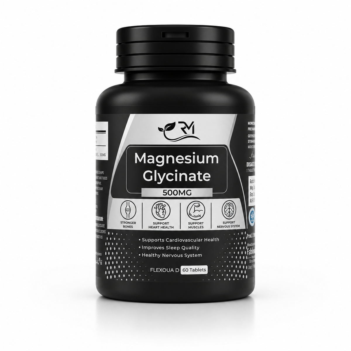 Magnesium Glycinate Supplement Bottle