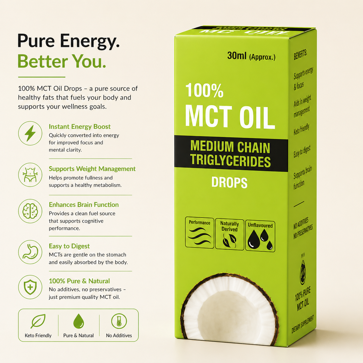 Natural MCT Oil Drops