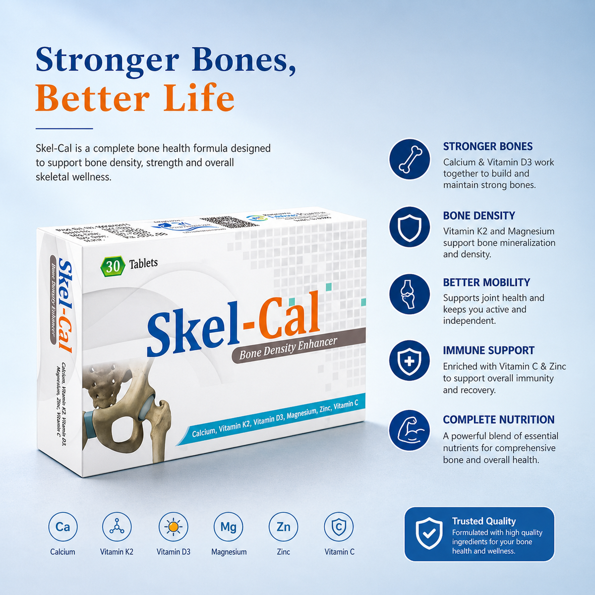 Skel-Cal bone density enhancer