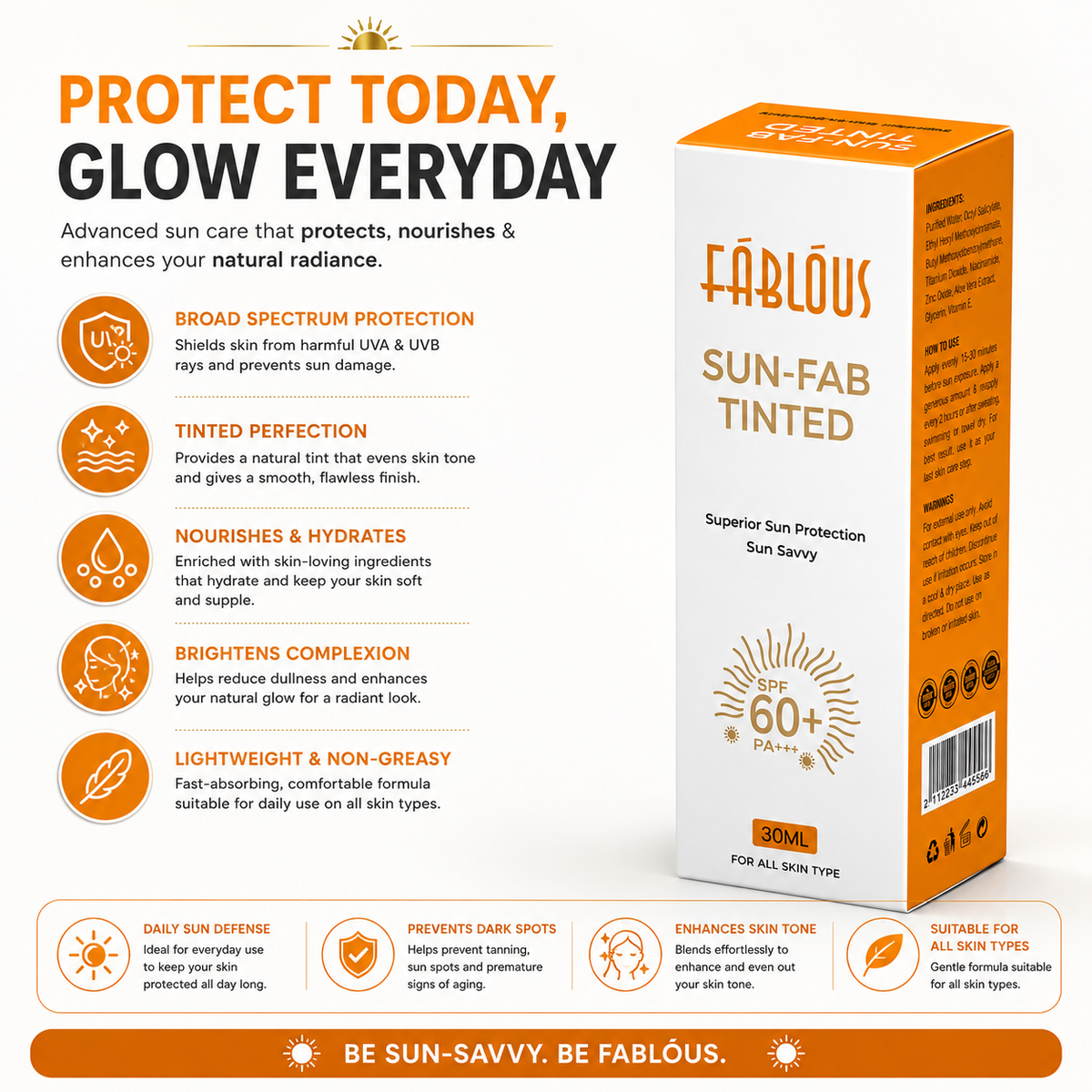 Sun-Fab Tinted SPF 60+ box