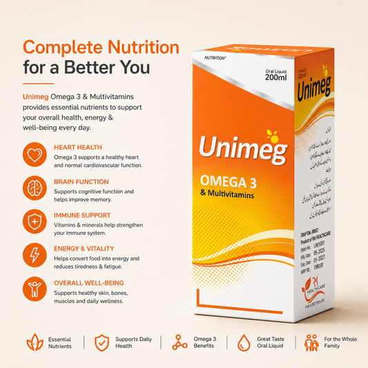 Unimeg Omega 3 and vitamin syrup